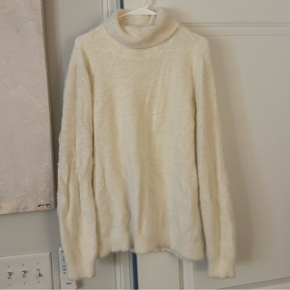 Halogen Cream Turtleneck Sweater